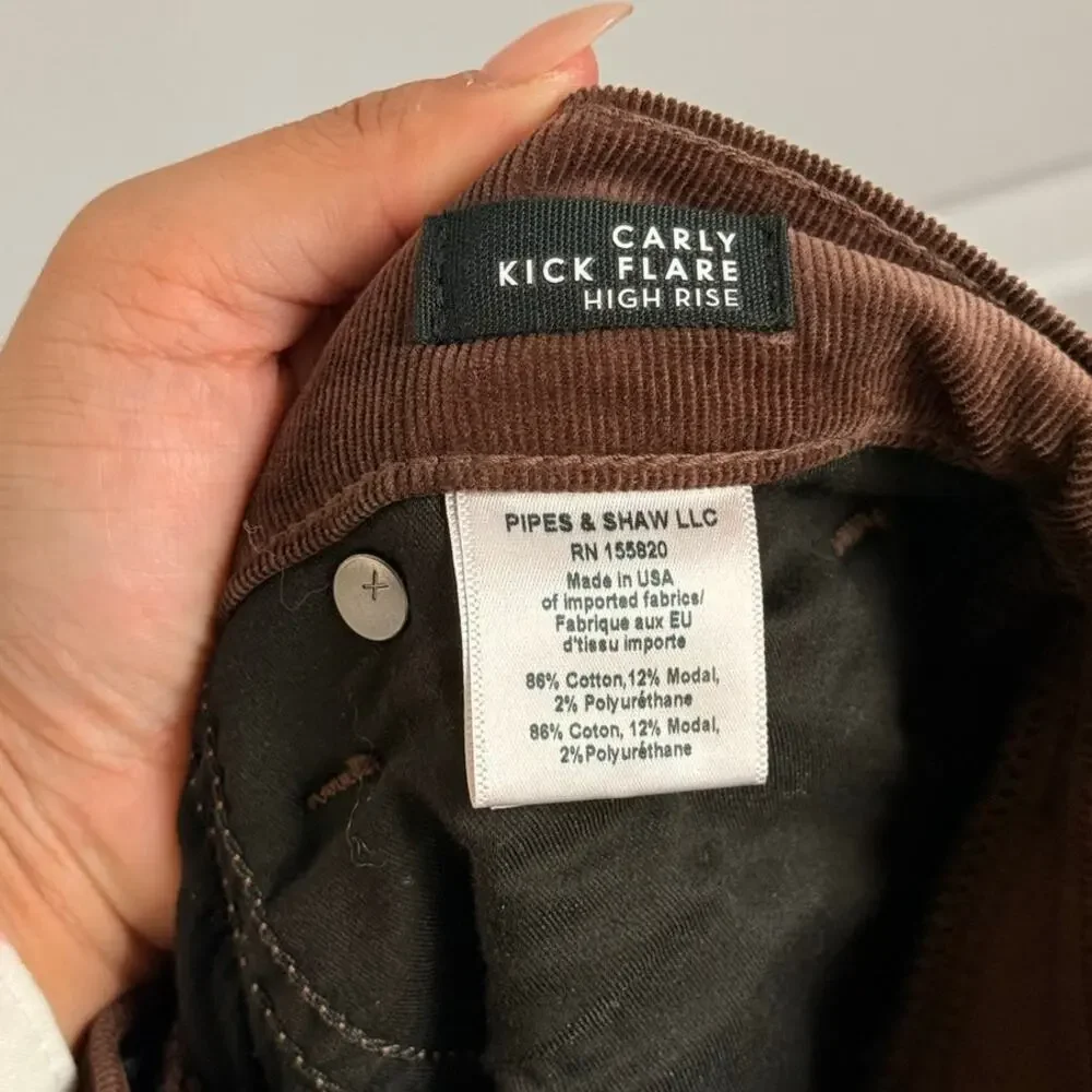 Veronica‎ Beard Carly Corduroy Kick-Flare Jeans 25